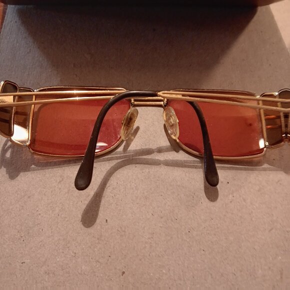 Bevel Women's Geometric Tortoise Shell Gold Tone SUN GLASSES - Picture 4 of 6